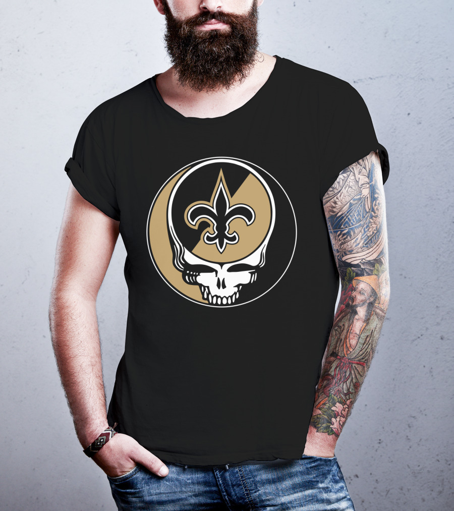 GRATEFUL DEAD Saints Skull Fleur-de-Lis T-Shirt
