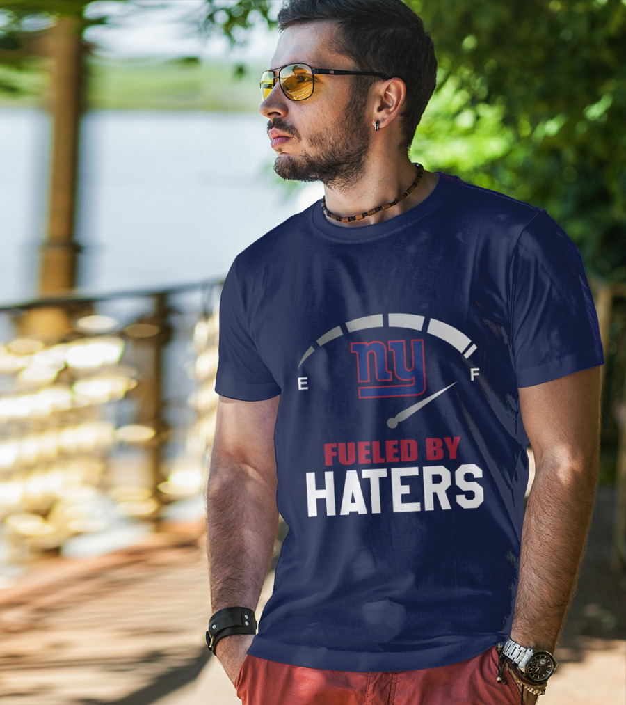 New York Giants Fueled By Haters Fuel Gauge T-Shirt