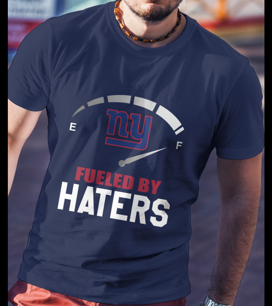 New York Giants Fueled By Haters Fuel Gauge T-Shirt
