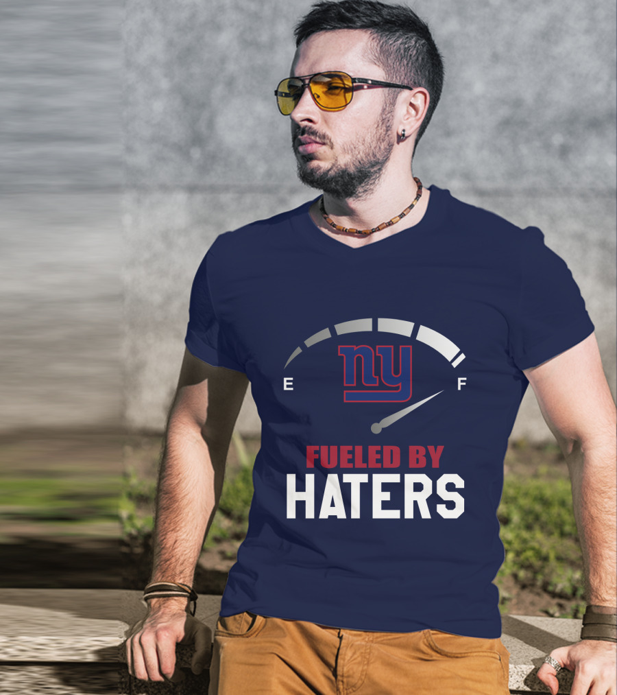 New York Giants Fueled By Haters Fuel Gauge T-Shirt