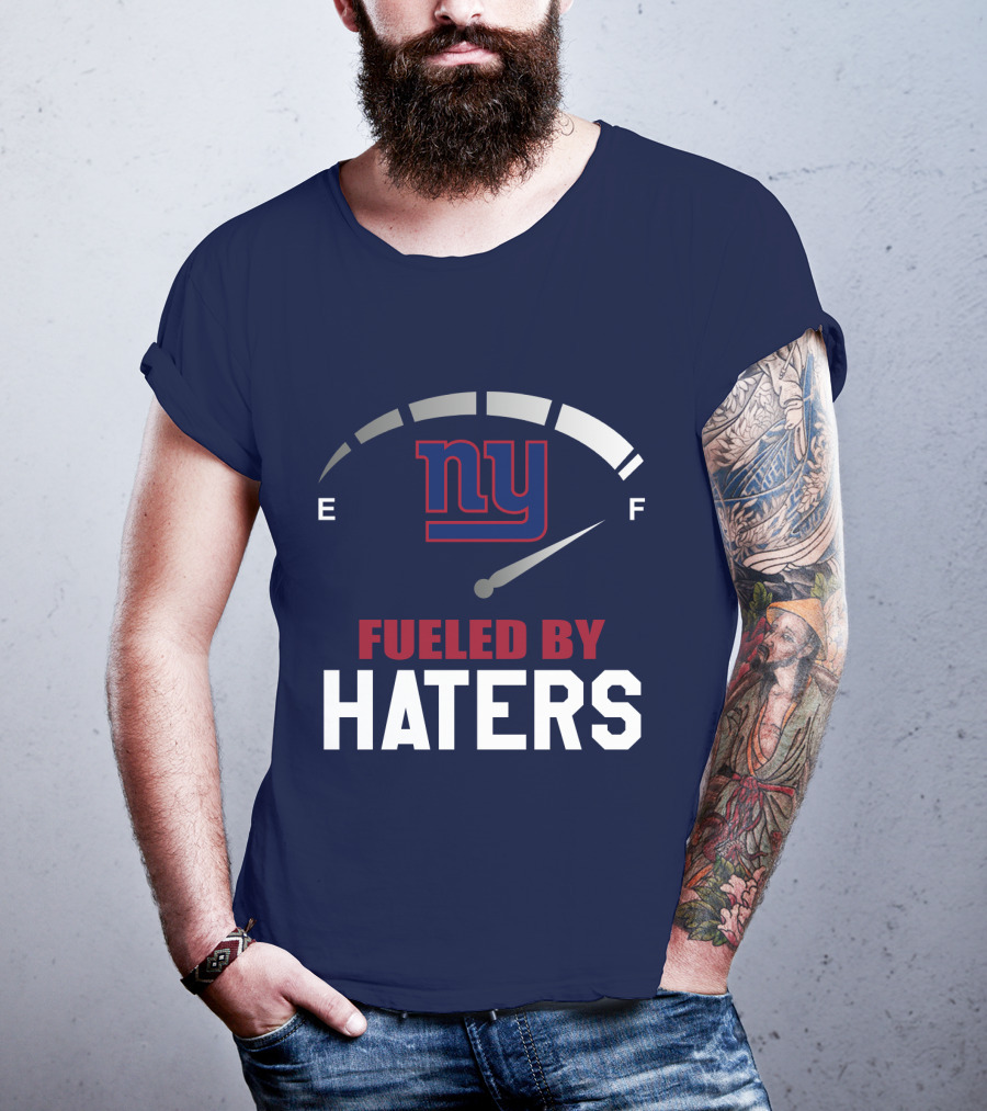 New York Giants Fueled By Haters Fuel Gauge T-Shirt
