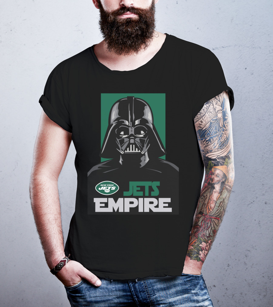 New York Jets Empire Darth Vader Nfl Star Wars Crossover T-Shirt