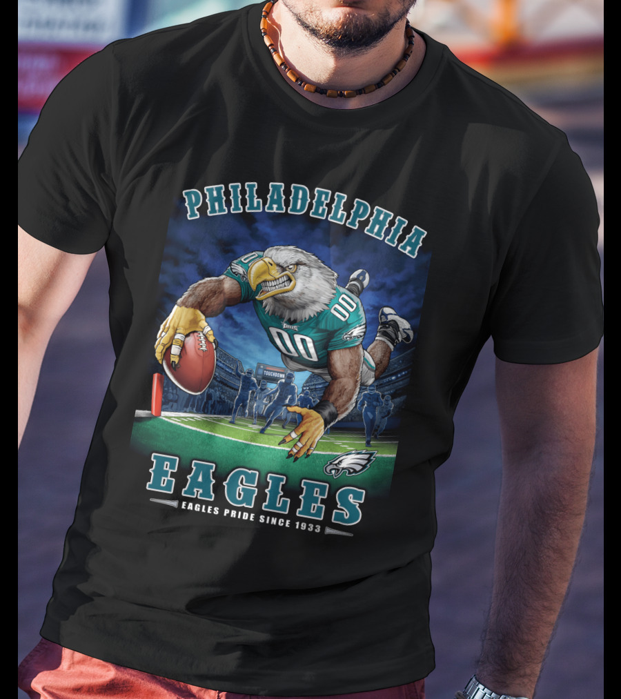 Philadelphia Eagles Pride Since 1933 End Zone Touchdown T-Shirt