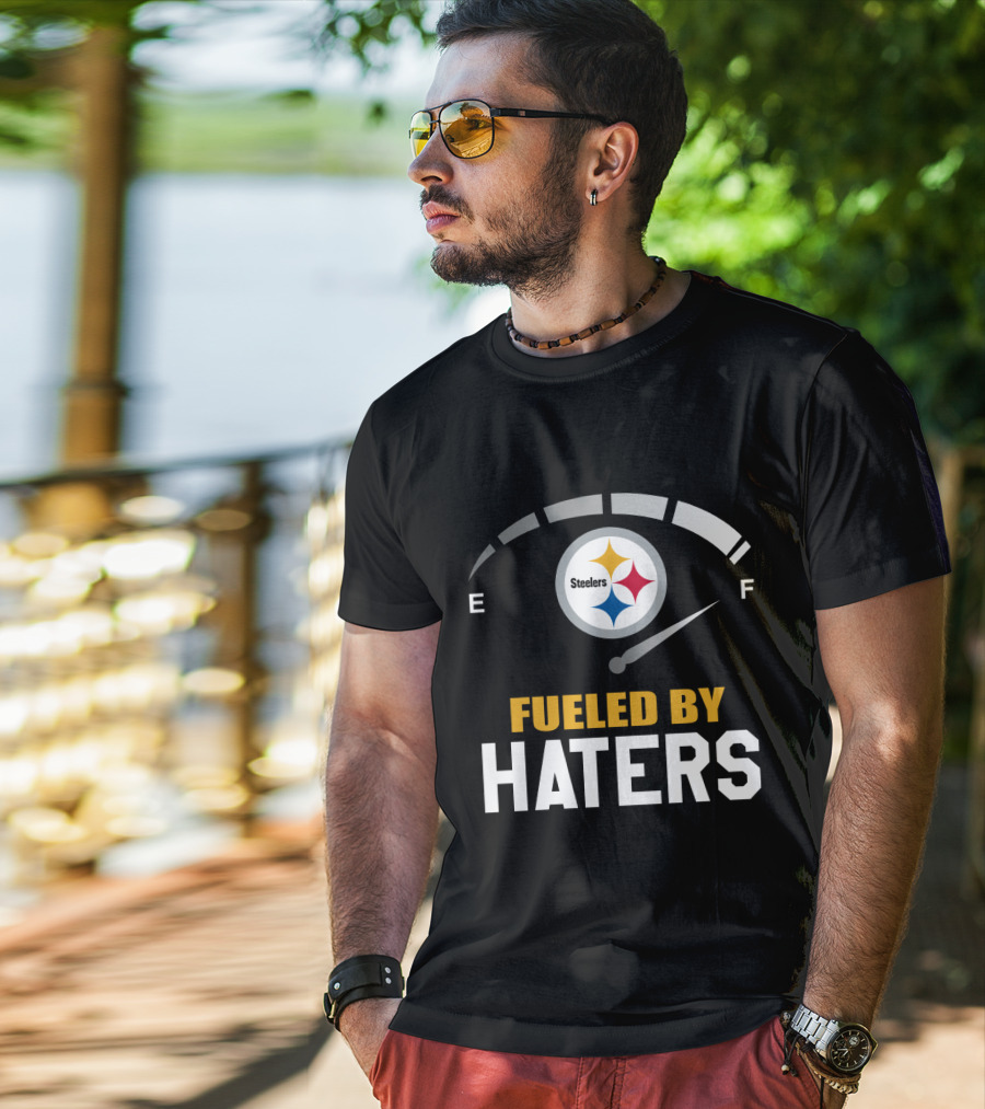 Pittsburgh Steelers Fueled By Haters Fuel Gauge T-Shirt