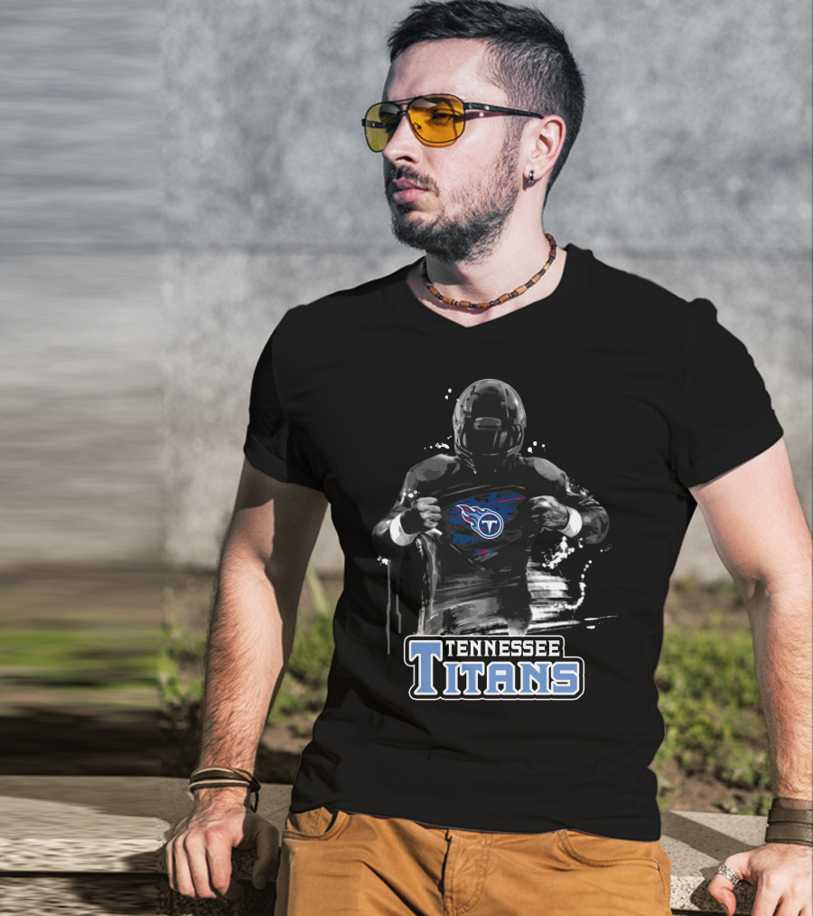 Tennessee Titans Football Superhero Fan Gear T-Shirt