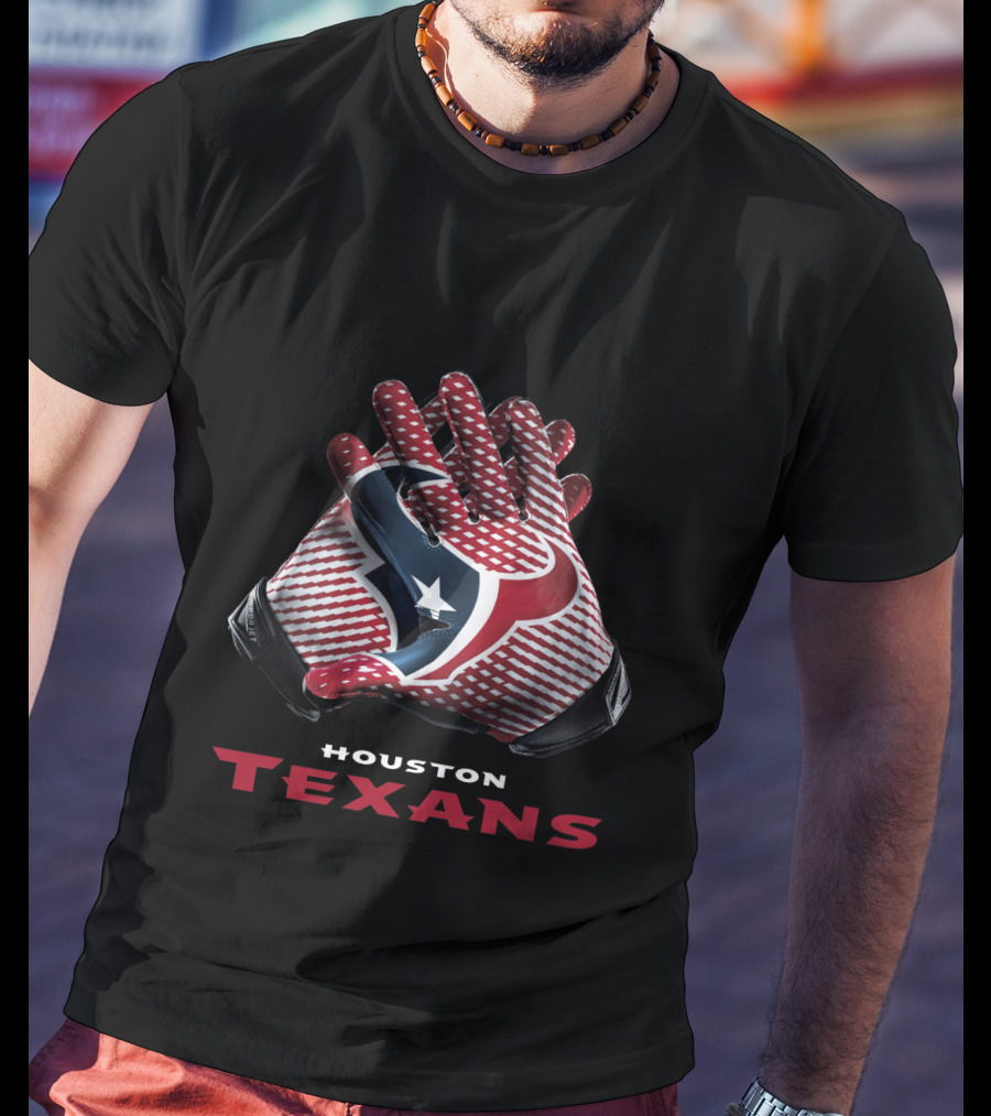 Houston Texans Nfl Team Gloves T-Shirt