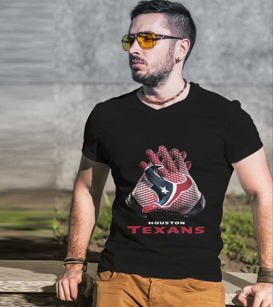 Houston Texans Nfl Team Gloves T-Shirt