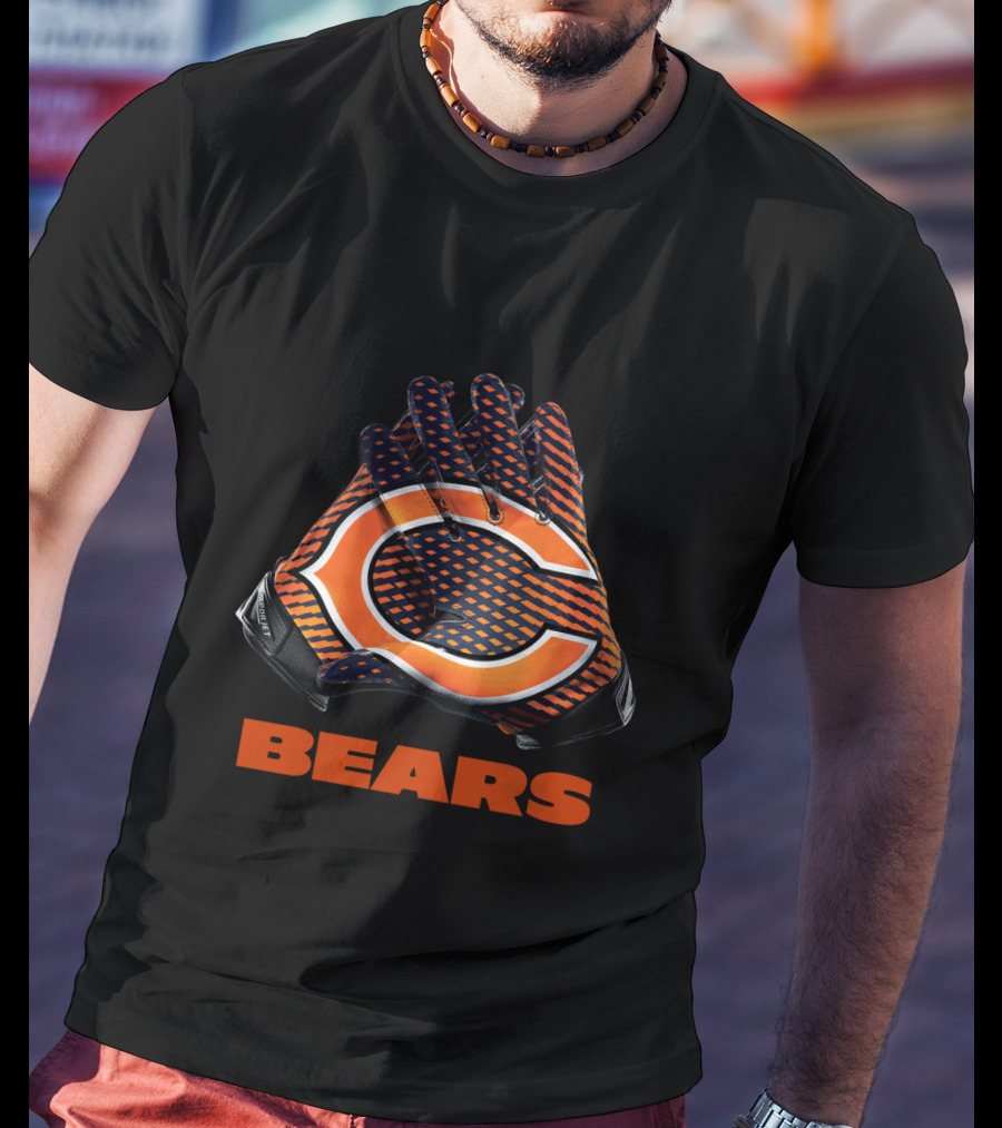 Chicago Bears C Logo Gloves Nfl Bears T-Shirt