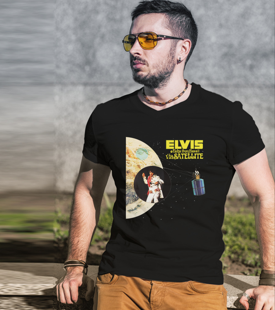 Elvis Aloha From Hawaii Via Satellite Earth Image Performance T-Shirt