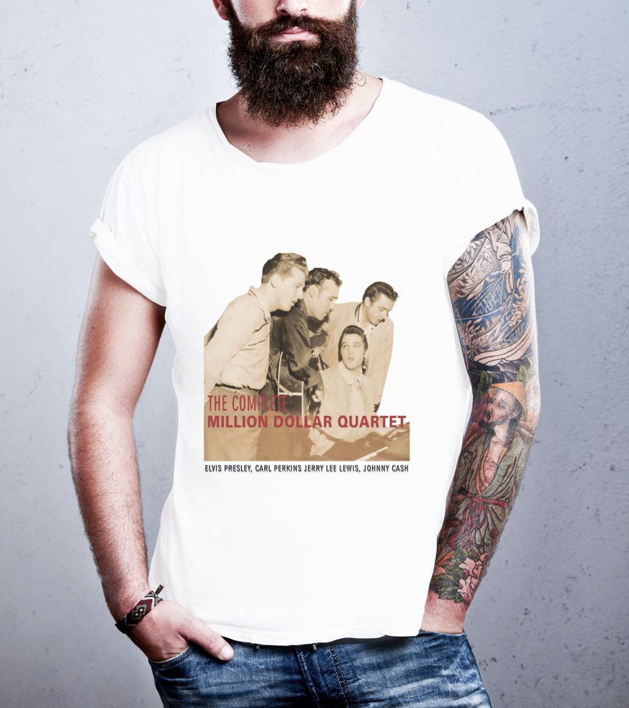 The Complete Million Dollar Quartet Elvis Presley Carl Perkins Jerry Lee Lewis Johnny Cash T-Shirt