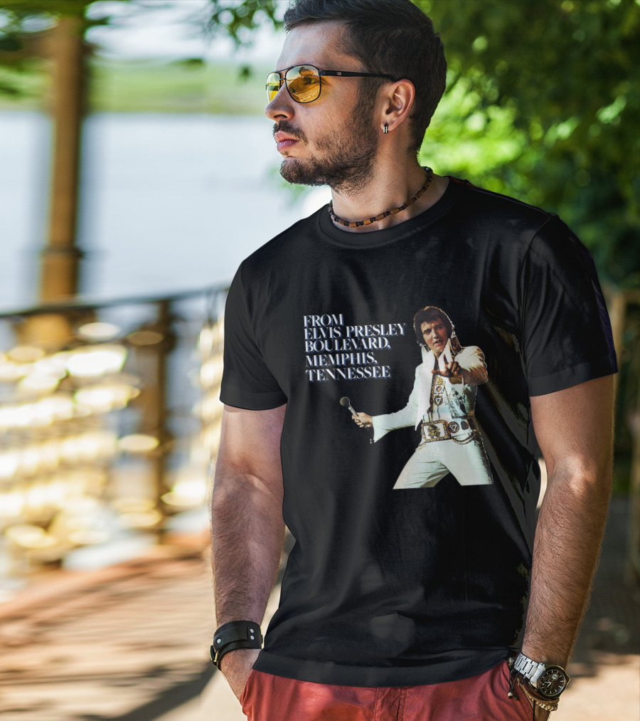 From Elvis Presley Boulevard Memphis Tennessee T-Shirt