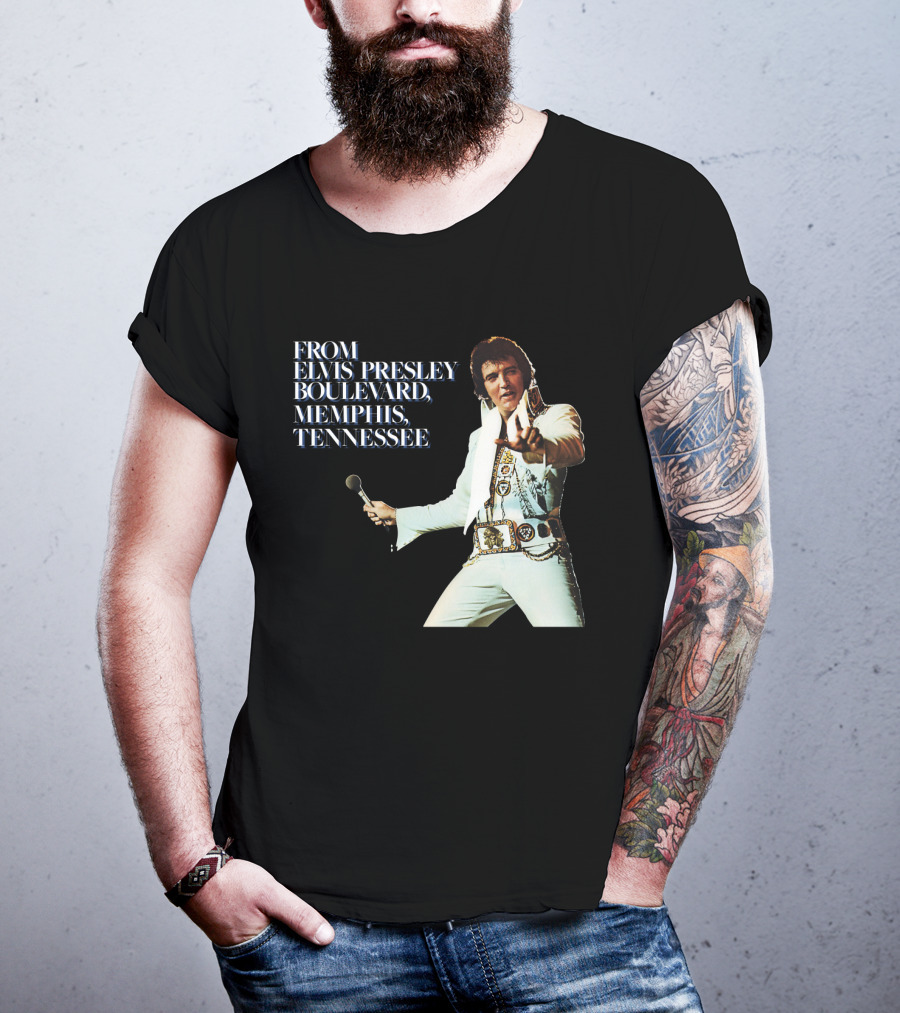 From Elvis Presley Boulevard Memphis Tennessee T-Shirt