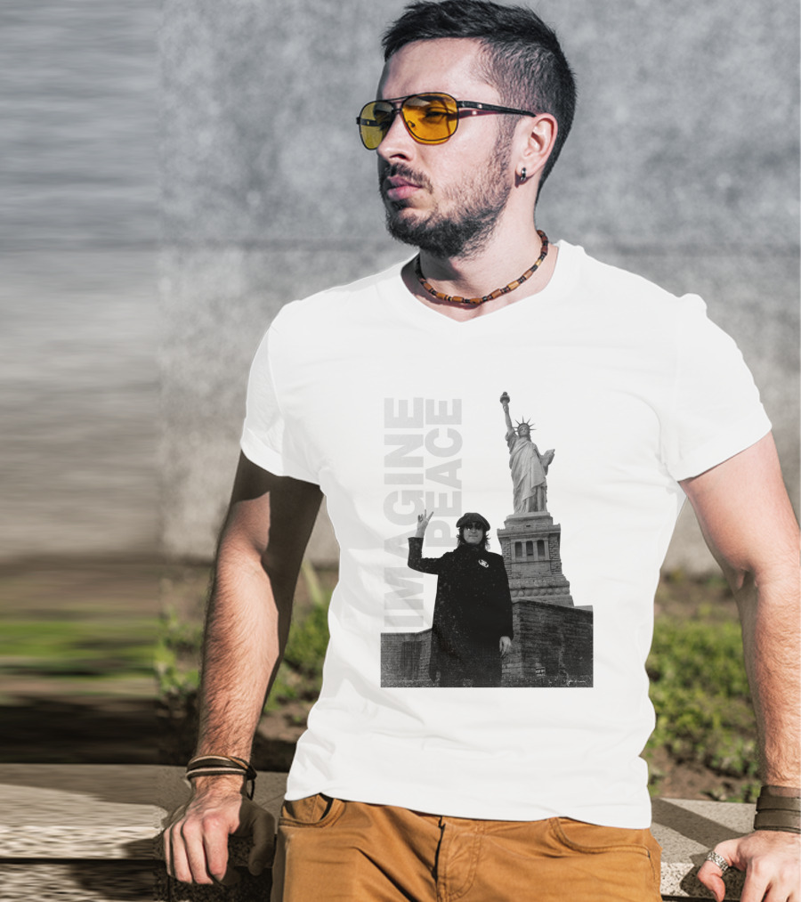 Imagine Peace Liberty Statue JLN 08 T-Shirt