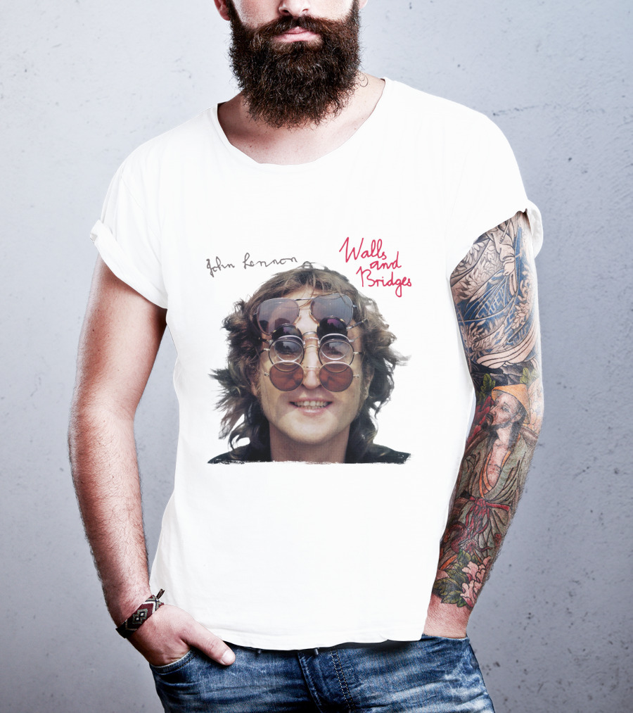 John Lennon Walls And Bridges Album Iconic Multi-Lens Sunglasses T-Shirt