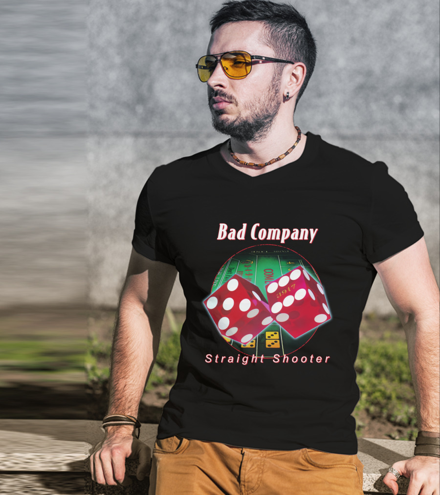 Bad Company Straight Shooter Dice Casino Game T-Shirt