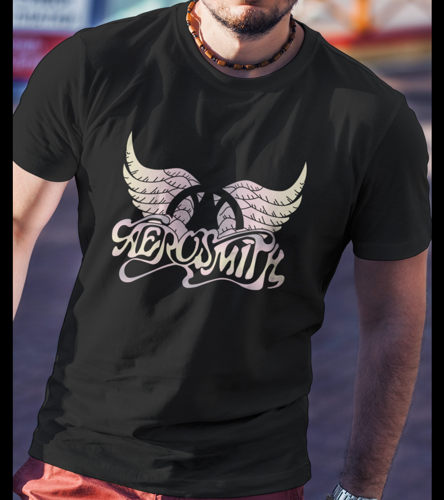 Aerosmith Winged Logo Faded Pinks T-Shirt