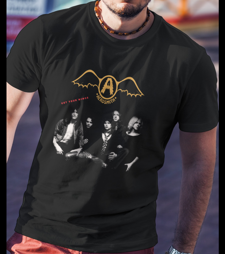 Aerosmith Get Your Wings Classic Band Photo T-Shirt
