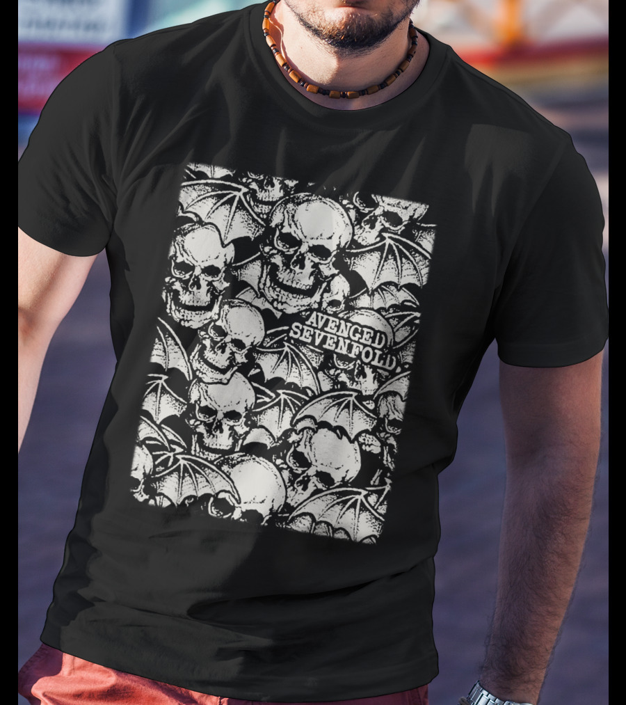 Avenged Sevenfold Skull And Bat Wings T-Shirt