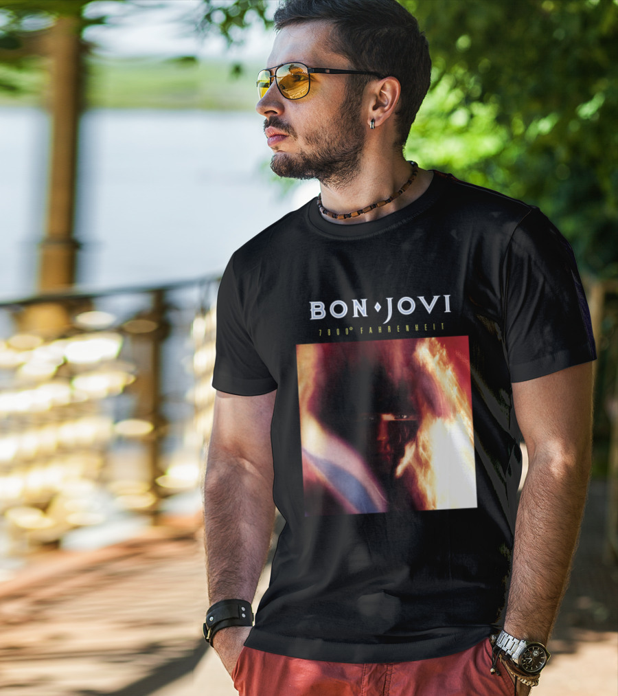 Bon Jovi 7800 Degrees Fahrenheit Album T-Shirt