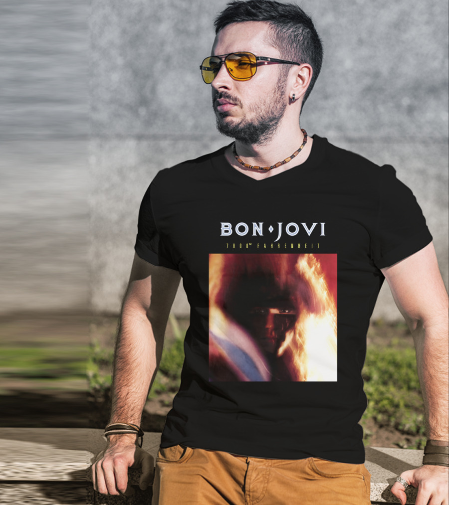 Bon Jovi 7800 Degrees Fahrenheit Album T-Shirt