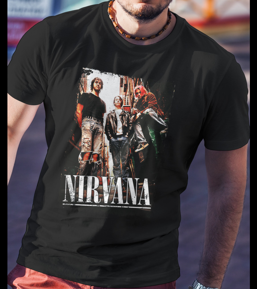 Nirvana Nvn 14 Grunge Band Photo T-Shirt