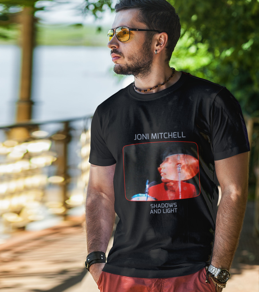 Joni Mitchell Shadows And Light Performance Album Cover Retro Music Art T-Shirt