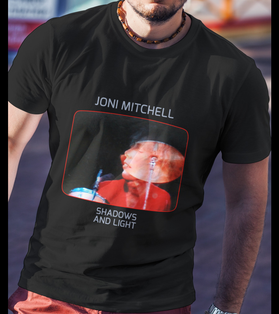 Joni Mitchell Shadows And Light Performance Album Cover Retro Music Art T-Shirt
