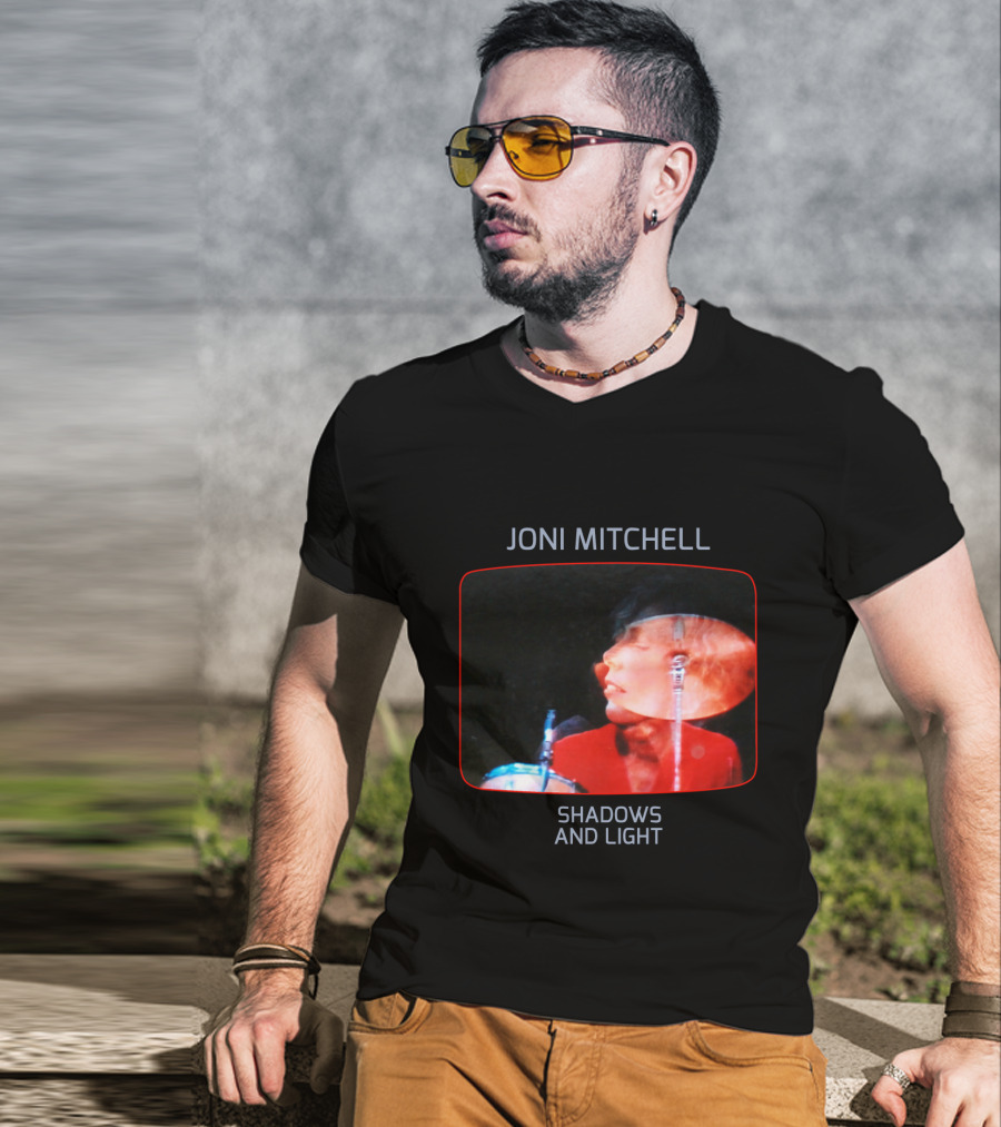 Joni Mitchell Shadows And Light Performance Album Cover Retro Music Art T-Shirt