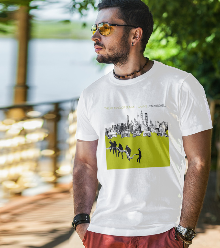 Joni Mitchell The Hissing Of Summer Lawns Cityscape Lawns T-Shirt