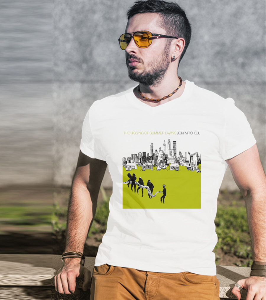 Joni Mitchell The Hissing Of Summer Lawns Cityscape Lawns T-Shirt