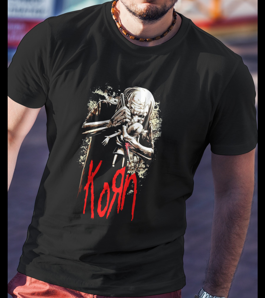 Korn 03 Dark Figure Embrace Bold Red T-Shirt