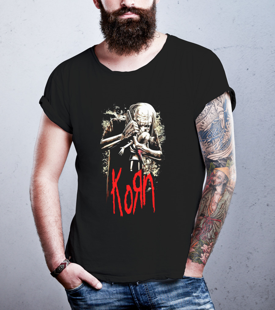 Korn 03 Dark Figure Embrace Bold Red T-Shirt