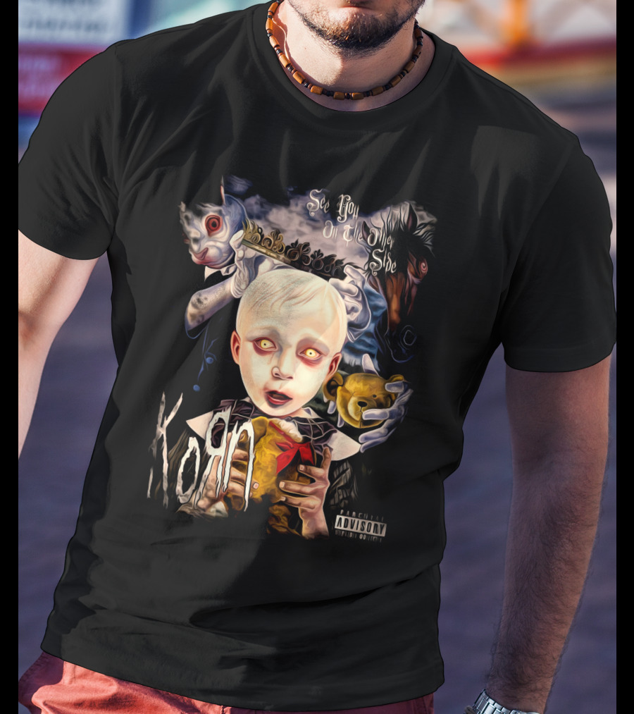 KORN See You On The Other Side Creepy Child And Doll With Clown Faces T-Shirt