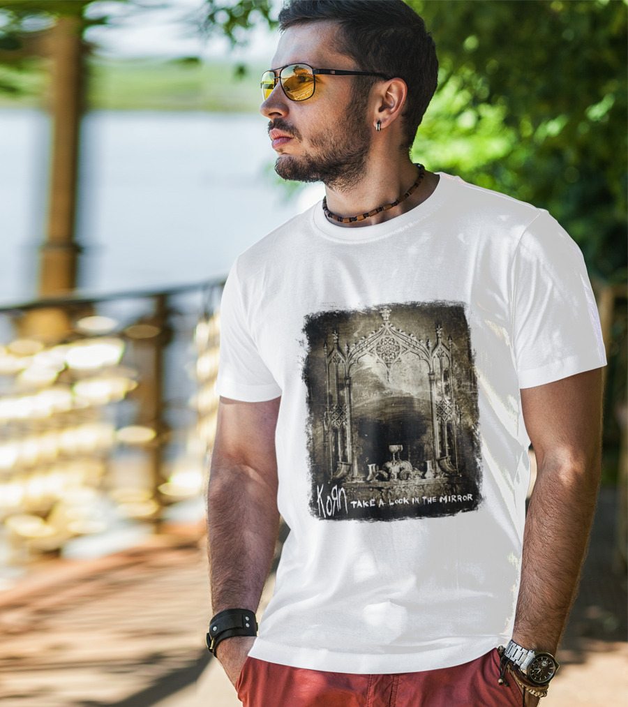 KORN Take A Look In The Mirror Gothic Arch Reflection T-Shirt