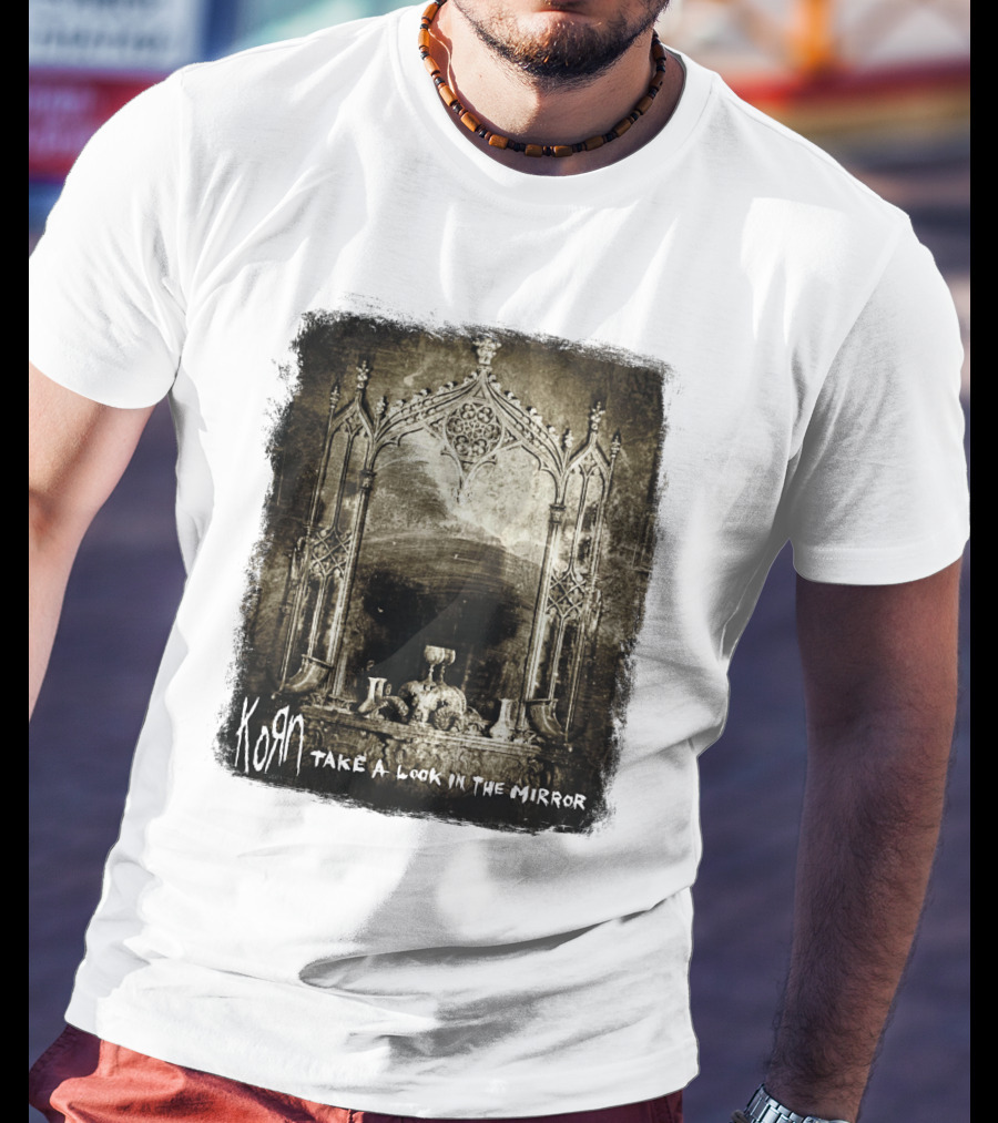 KORN Take A Look In The Mirror Gothic Arch Reflection T-Shirt