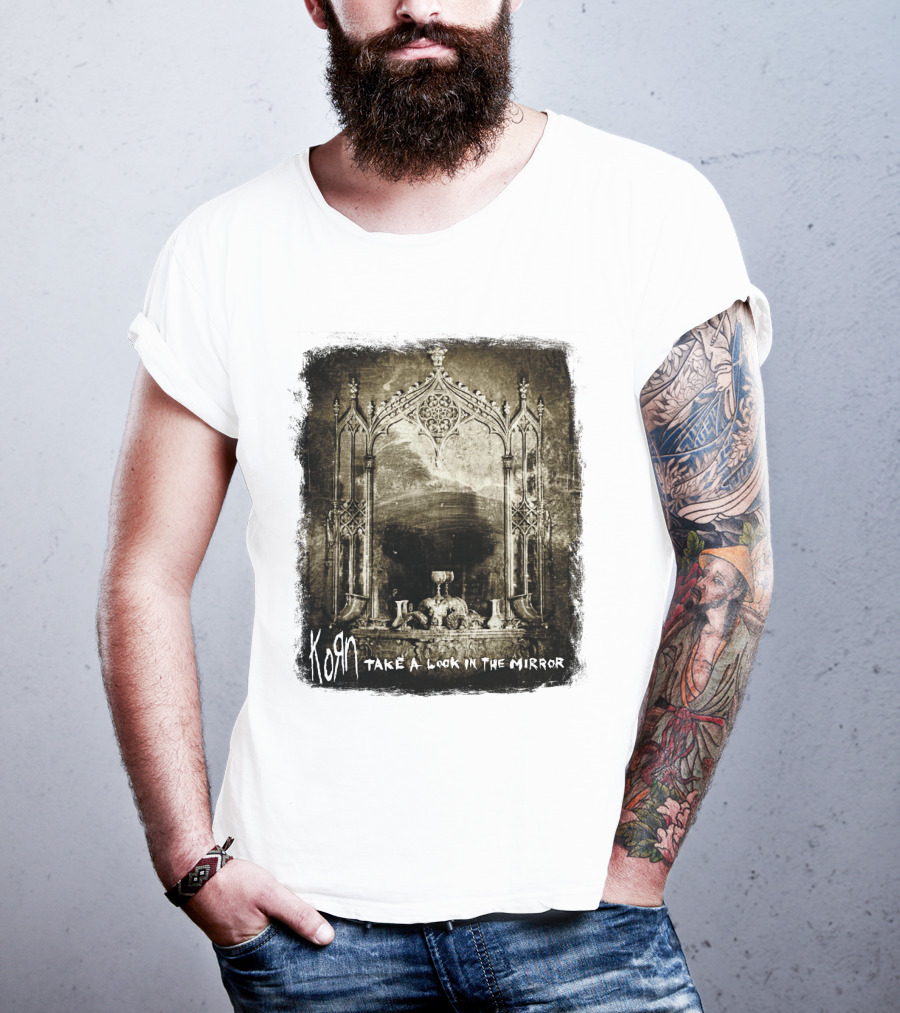 KORN Take A Look In The Mirror Gothic Arch Reflection T-Shirt