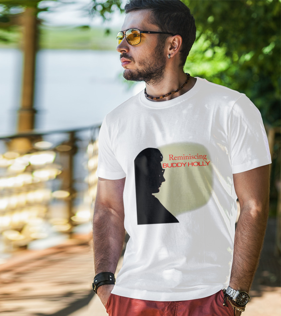 Reminiscing Buddy Holly Iconic Silhouette T-Shirt