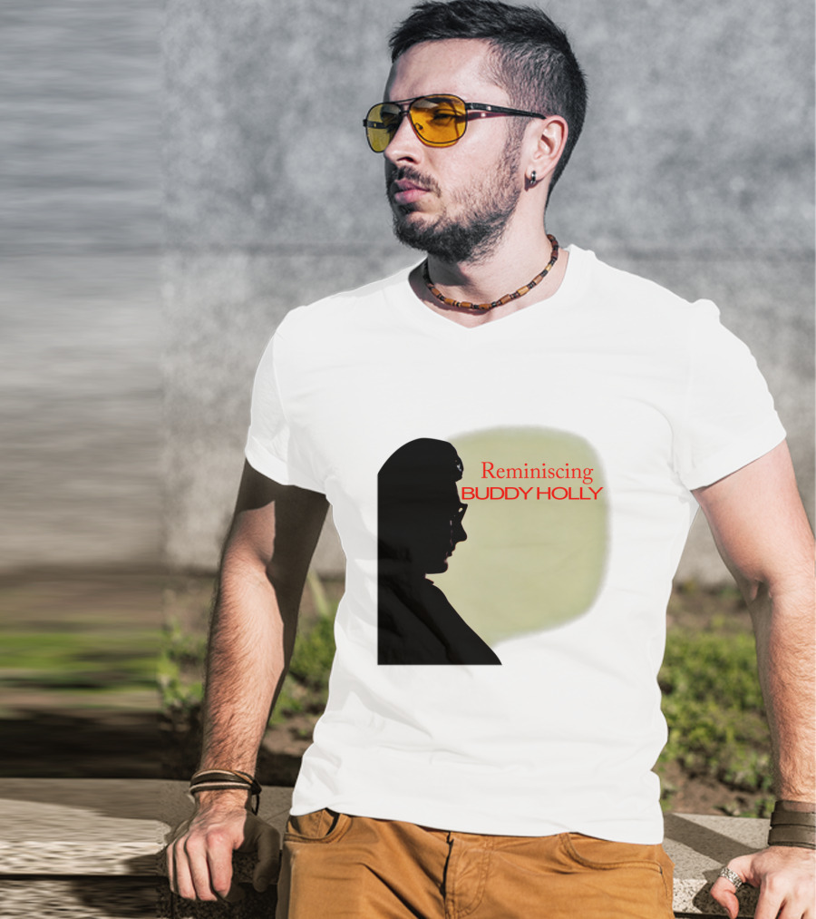 Reminiscing Buddy Holly Iconic Silhouette T-Shirt