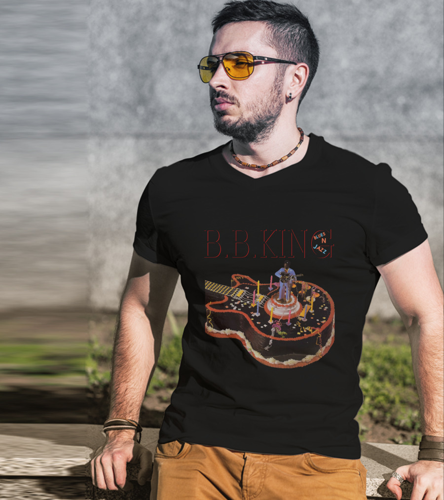 B.B. King Blues N Jazz Guitar Cake T-Shirt