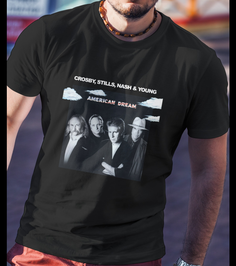 Crosby, Stills, Nash And Young American Dream 06 Album Cover Clouds Image T-Shirt
