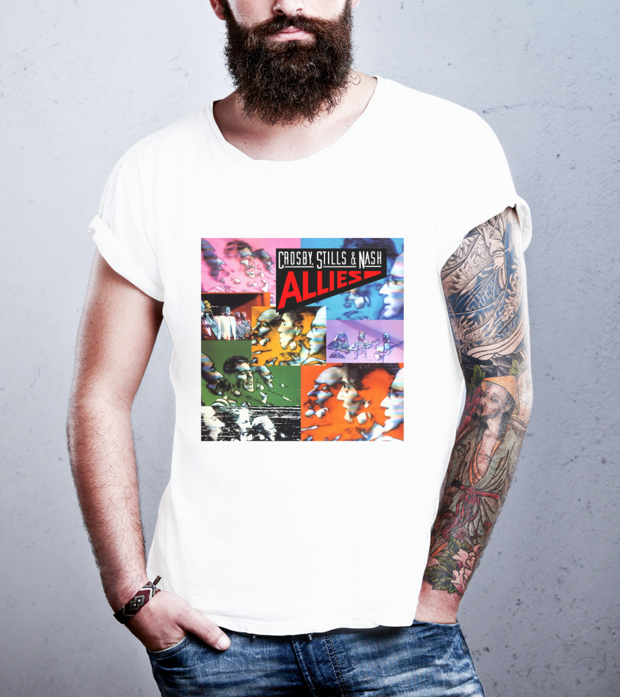 Crosby, Stills And Nash Allies Album Collage T-Shirt