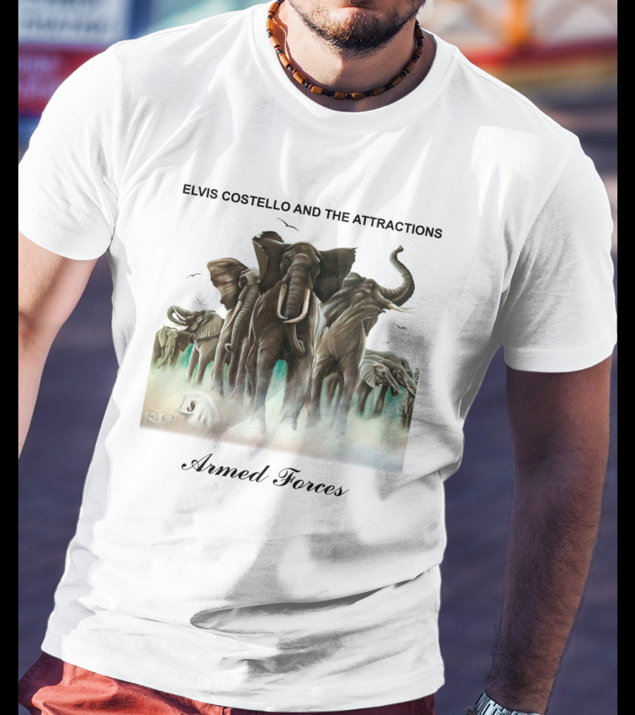 ELVIS COSTELLO AND THE ATTRACTIONS Armed Forces Elephants T-Shirt