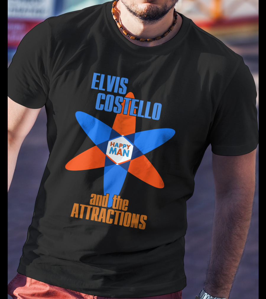 Elvis Costello And The Attractions Happy Man T-Shirt