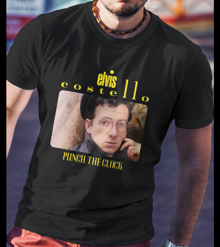 Elvis Costello Punch The Clock Vintage Album Cover T-Shirt