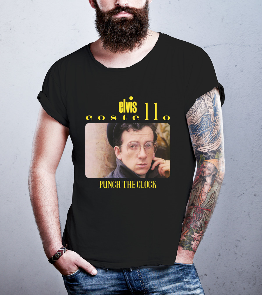 Elvis Costello Punch The Clock Vintage Album Cover T-Shirt