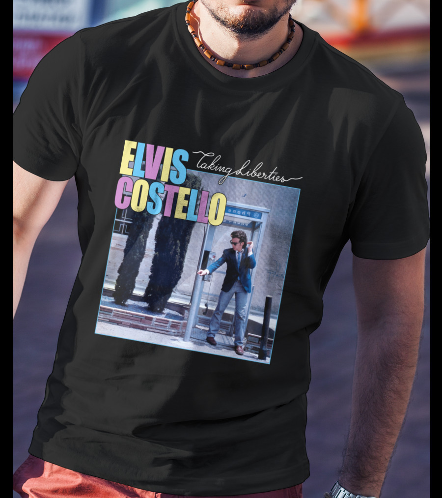 Elvis Costello Taking Liberties Vintage Phone Booth Scene T-Shirt