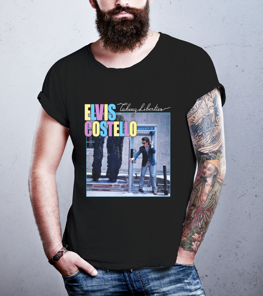 Elvis Costello Taking Liberties Vintage Phone Booth Scene T-Shirt