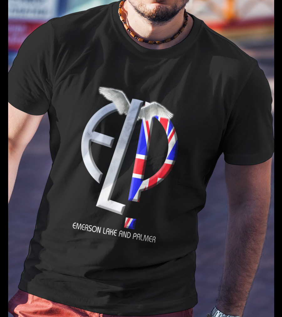 Emerson Lake And Palmer Elp 02 Union Jack Wings T-Shirt