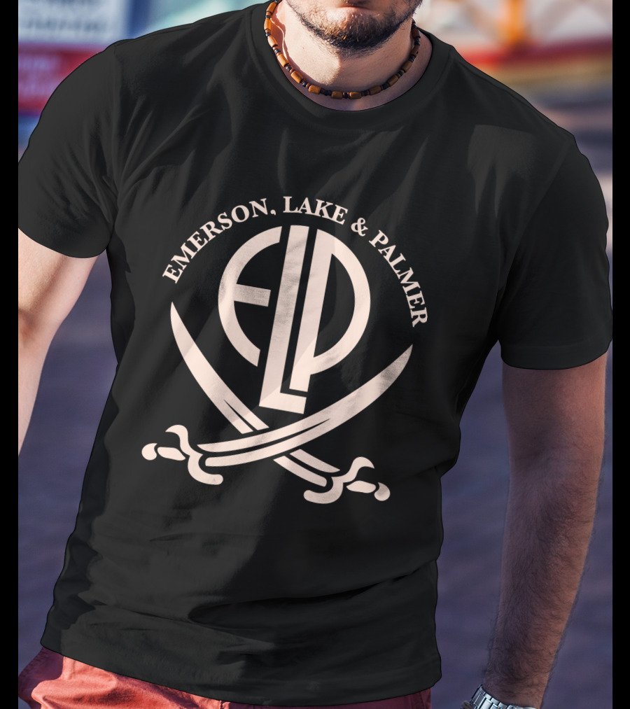 Emerson, Lake And Palmer ELP Logo With Crossed Swords T-Shirt