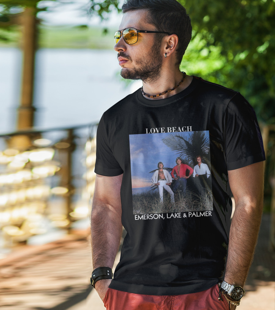 Love Beach Emerson Lake And Palmer Album Cover T-Shirt